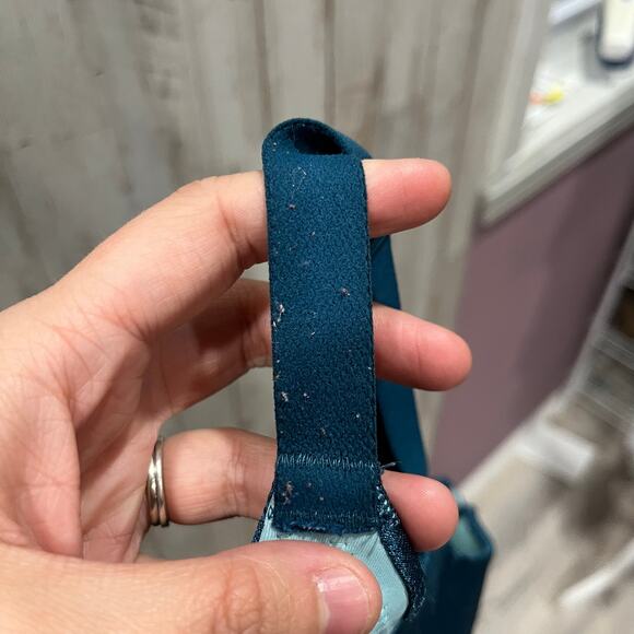 Cacique Blue Lace Floral Lightly Lined Full Coverage Bra Womens Size 44D - Picture 4 of 7